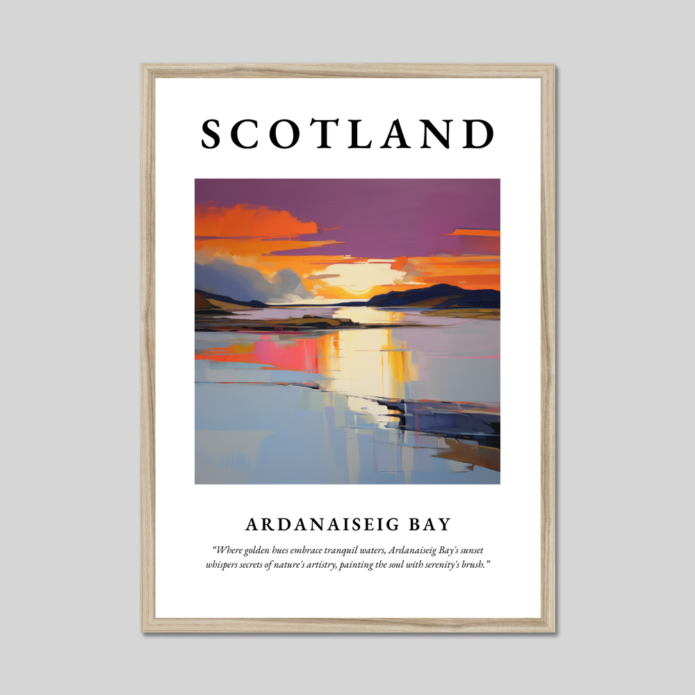 Poster in a natural frame with the word Scotland