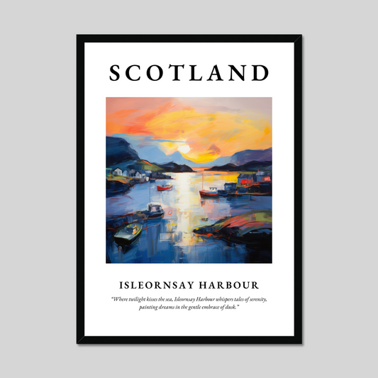 Poster of Isleornsay Harbour, Scotland.