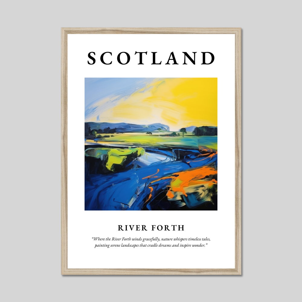 Poster in a natural frame with the word Scotland