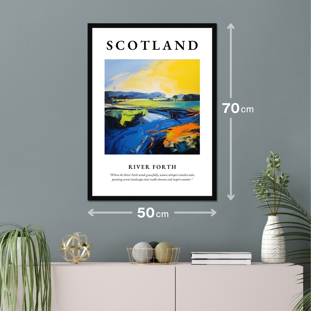 Poster of River Forth hanging on a wall