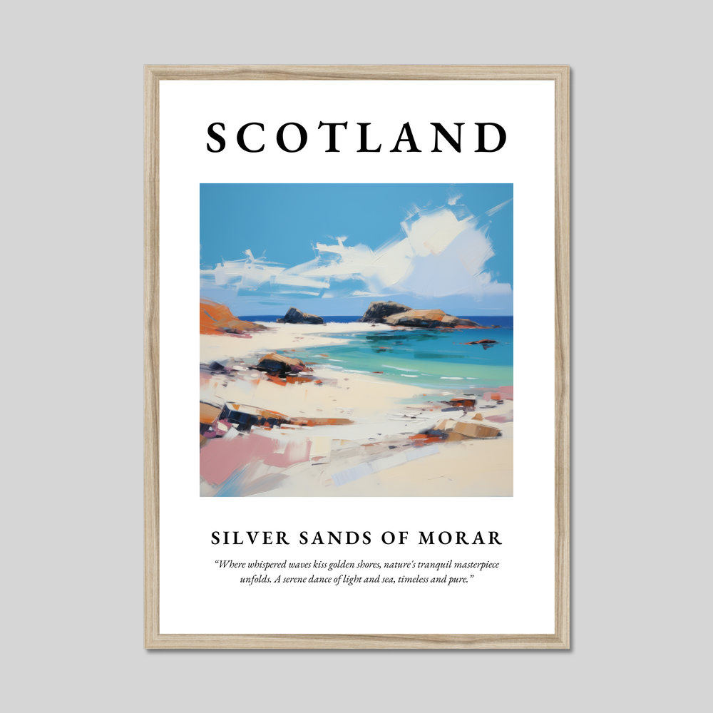 Poster in a natural frame with the word Scotland