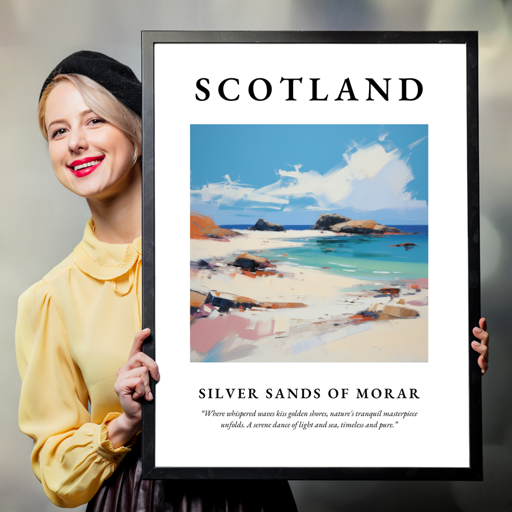 Person holding a poster of Silver Sands of Morar