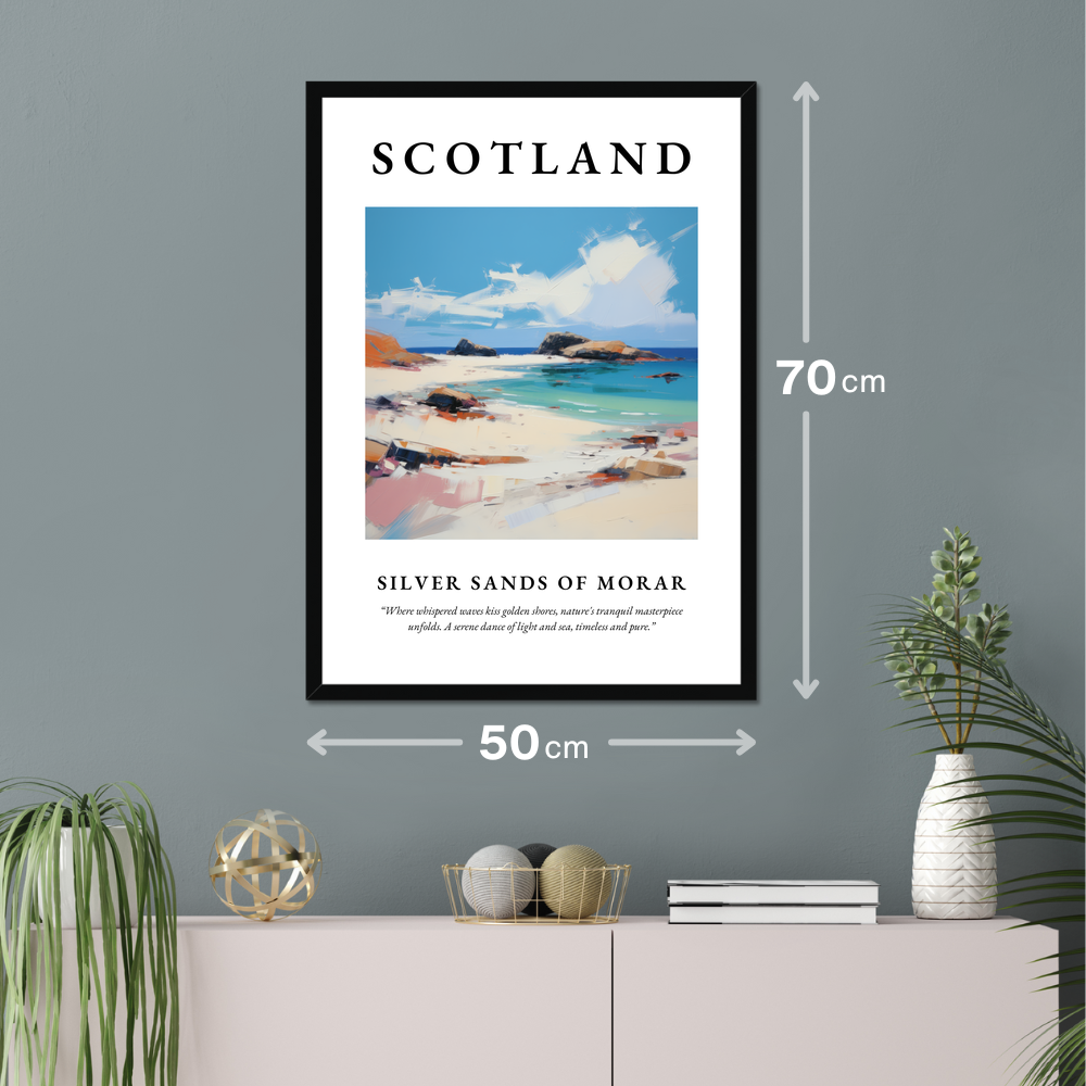 Poster of Silver Sands of Morar hanging on a wall