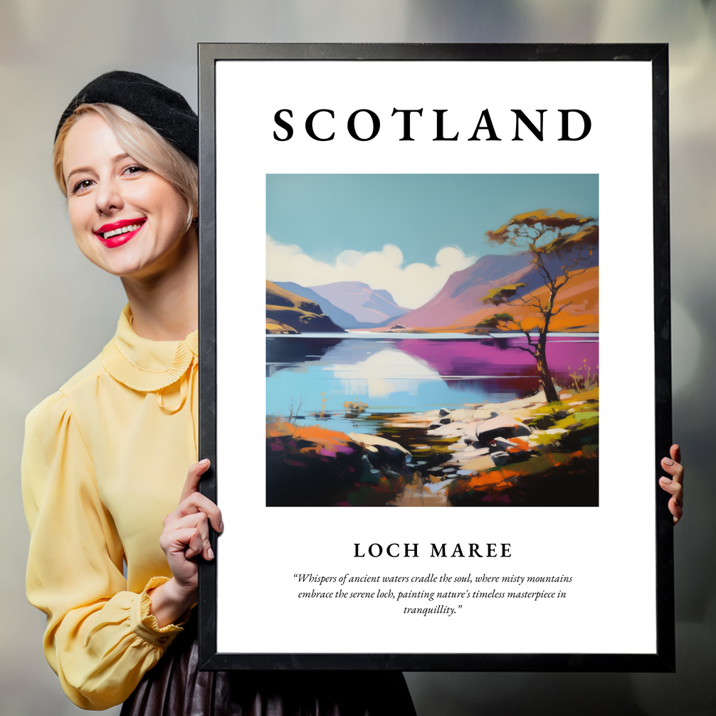 Person holding a poster of Loch Maree