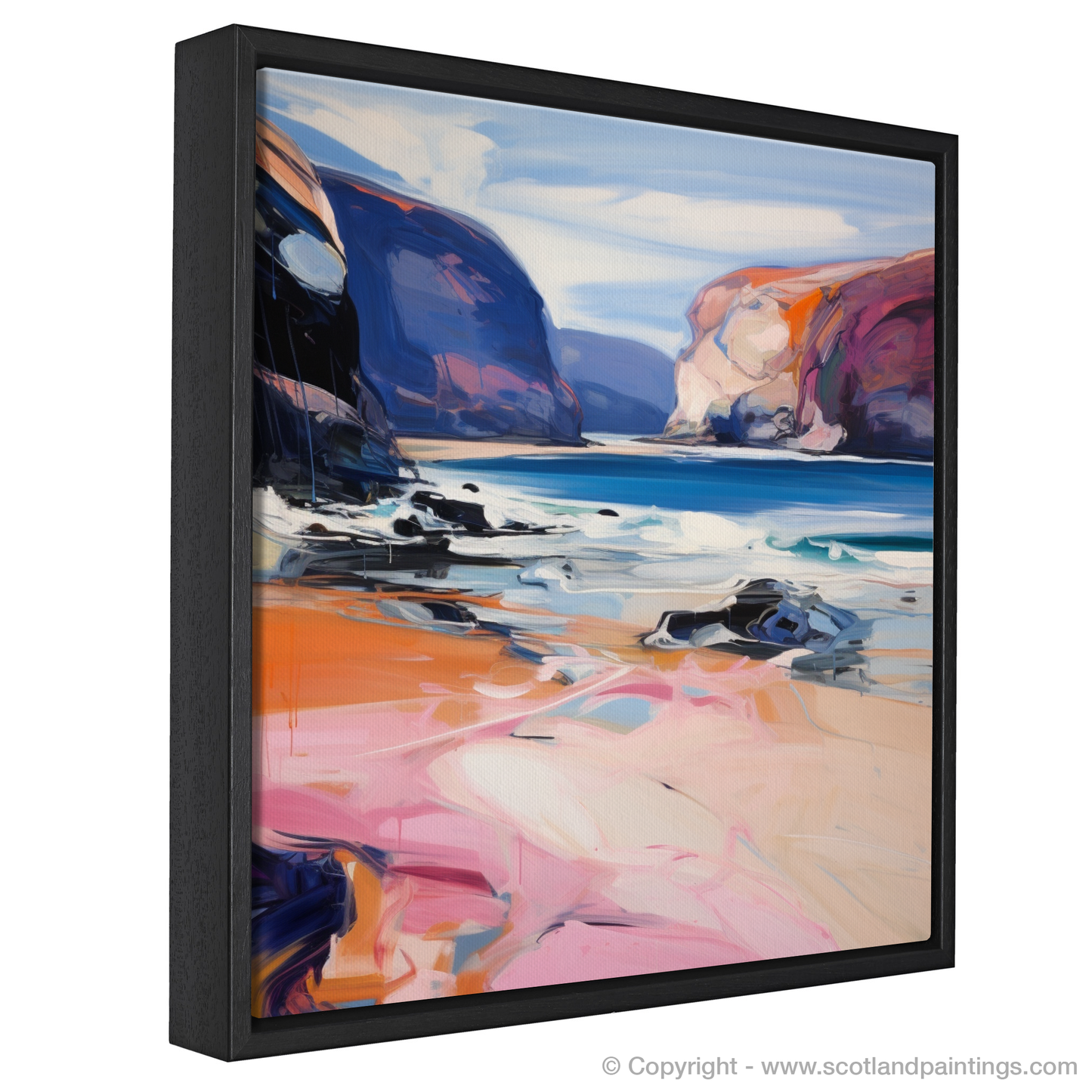 Painting and Art Print of Sandwood Bay, Sutherland entitled "Wild Spirit of Sandwood Bay".