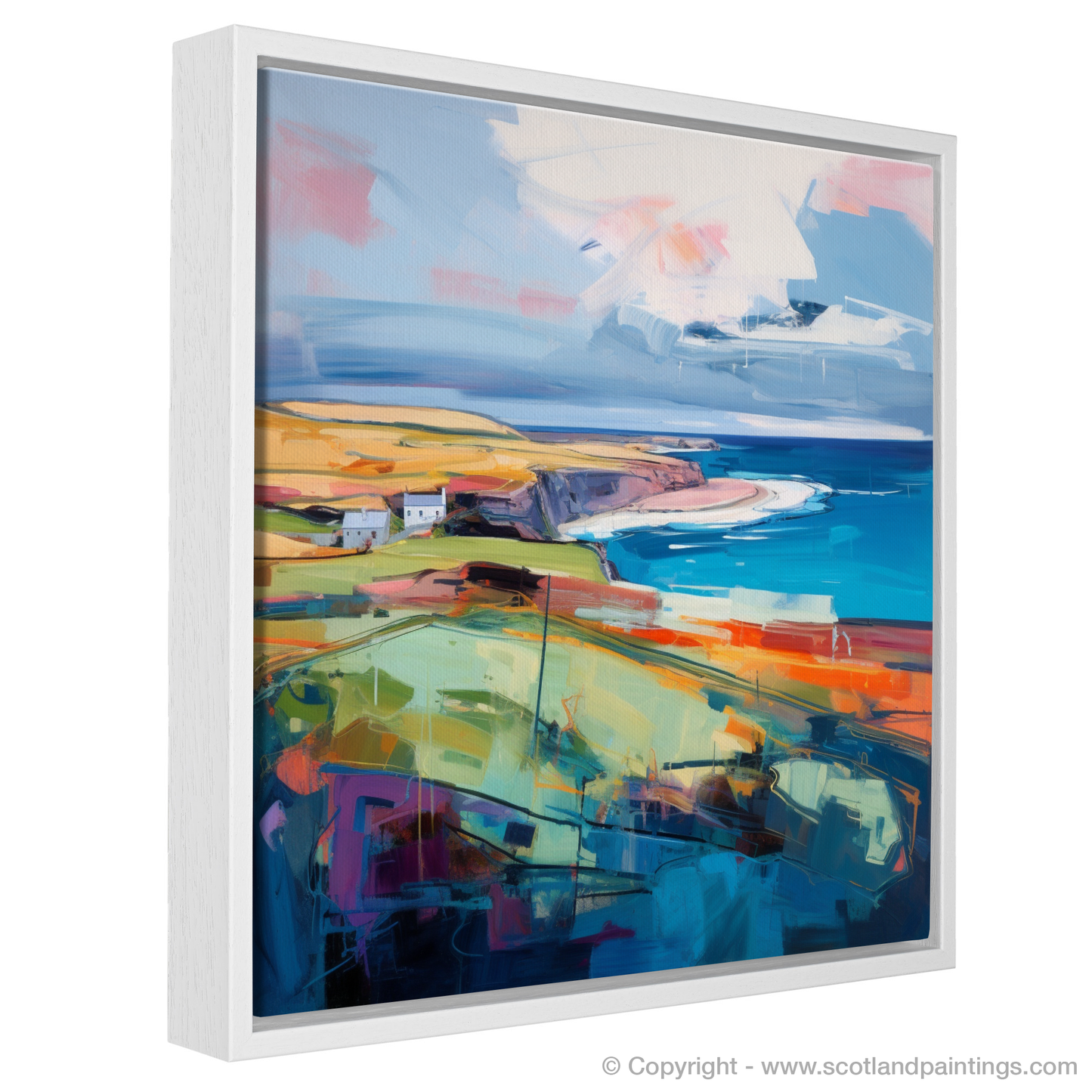 Painting and Art Print of Orkney, North of mainland Scotland entitled "Orkney Unleashed: A Vivid Expressionist Tribute".