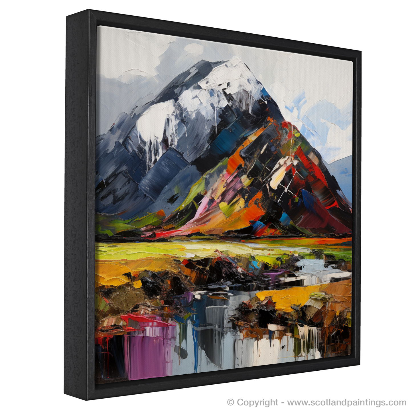 Painting and Art Print of Ben Nevis entitled "Ben Nevis Unleashed: An Expressionist Ode to Scotland's Mightiest Mountain".