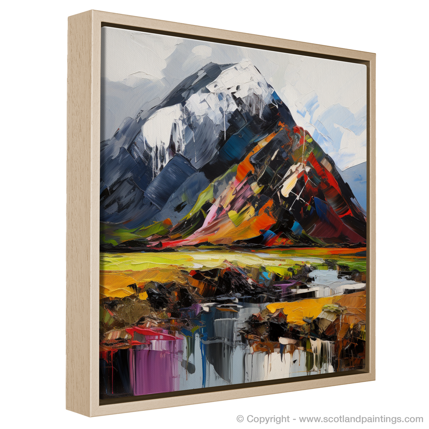 Painting and Art Print of Ben Nevis entitled "Ben Nevis Unleashed: An Expressionist Ode to Scotland's Mightiest Mountain".