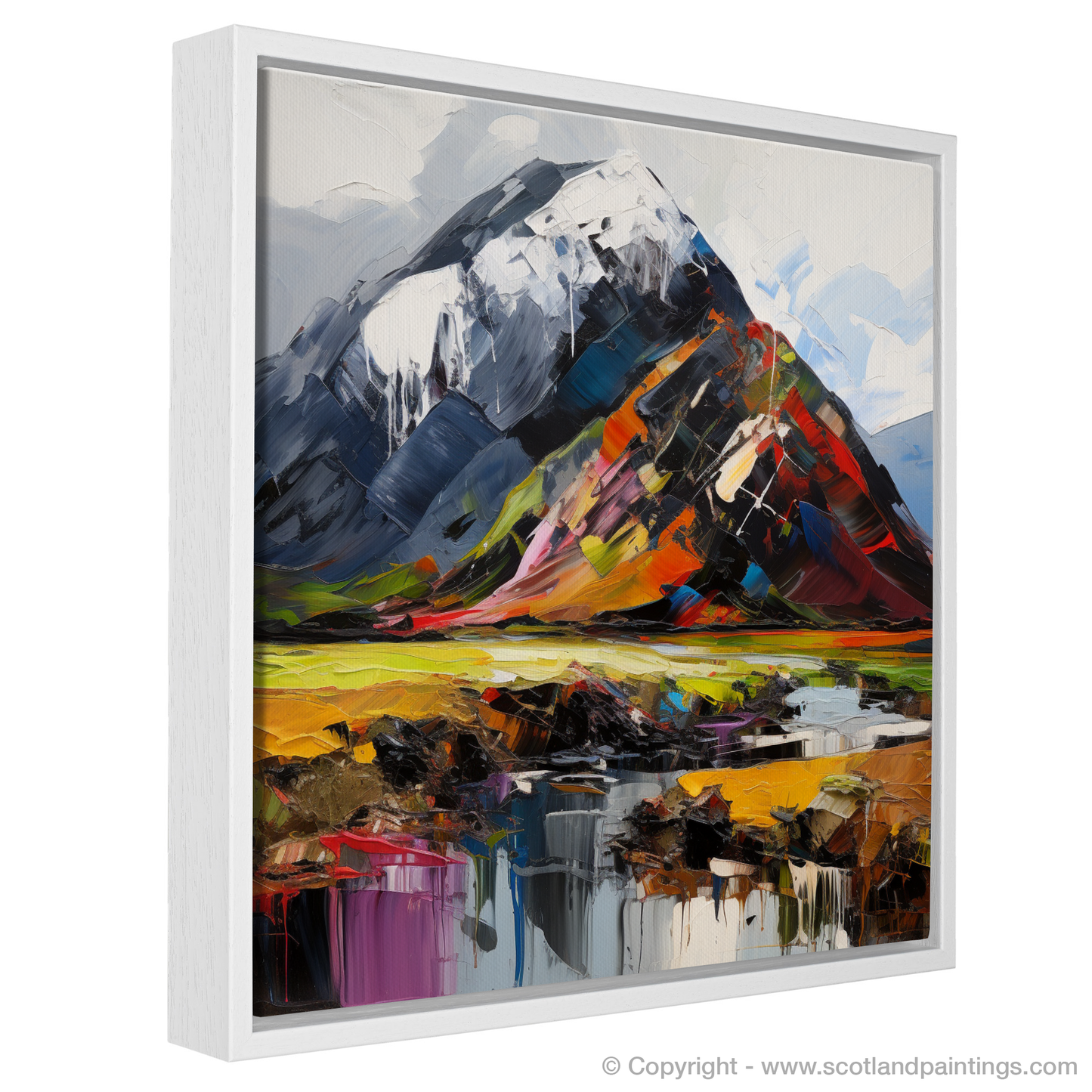 Painting and Art Print of Ben Nevis entitled "Ben Nevis Unleashed: An Expressionist Ode to Scotland's Mightiest Mountain".