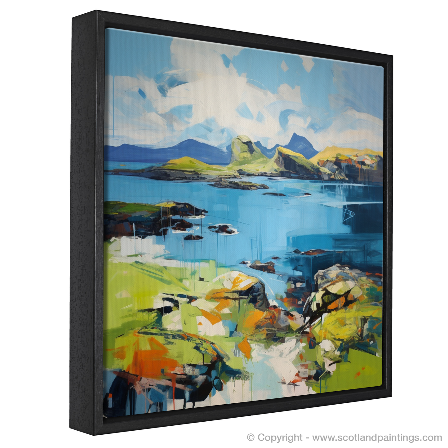 Painting and Art Print of Isle of Ulva, Inner Hebrides entitled "Isle of Ulva: An Expressionist Ode to Scottish Beauty".