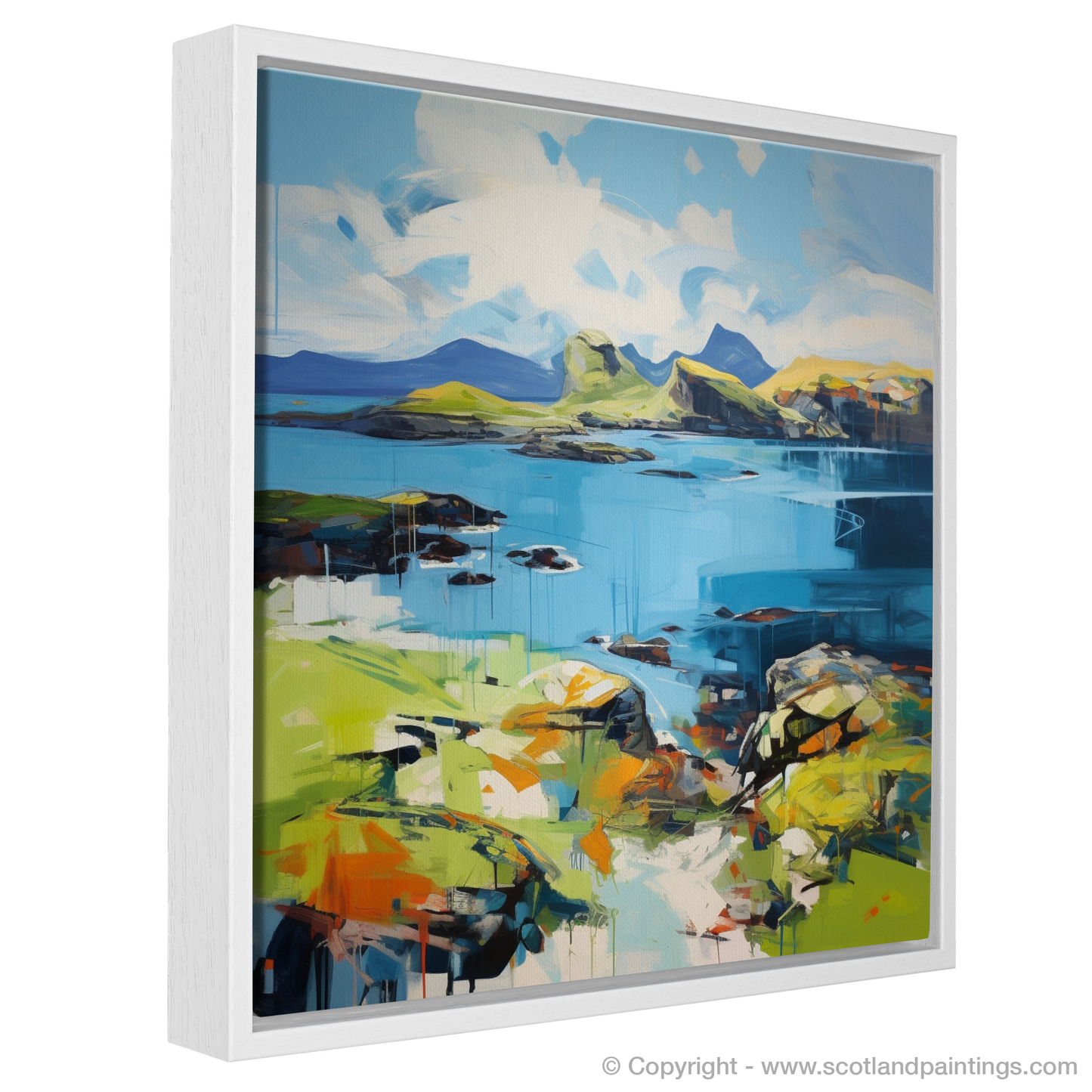 Painting and Art Print of Isle of Ulva, Inner Hebrides entitled "Isle of Ulva: An Expressionist Ode to Scottish Beauty".