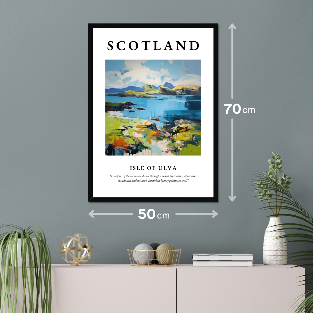 Poster of Isle of Ulva hanging on a wall