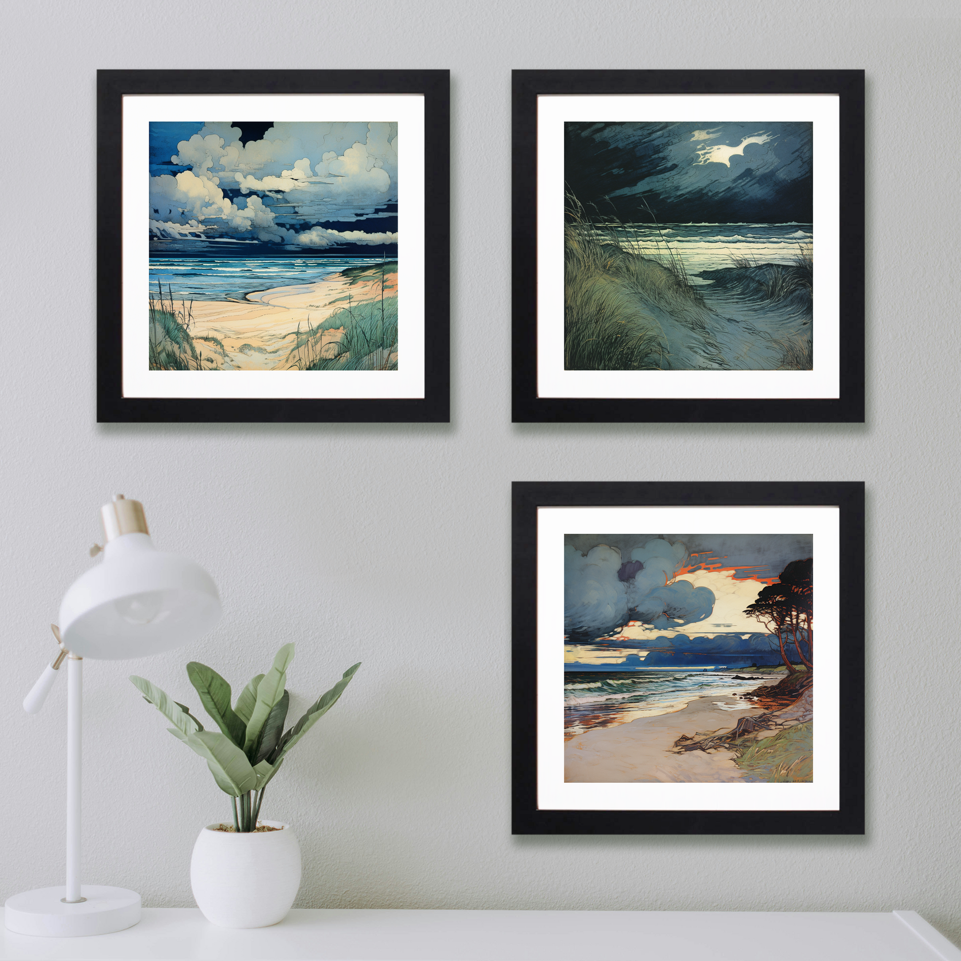 Main product image of Nairn Beach with a stormy sky