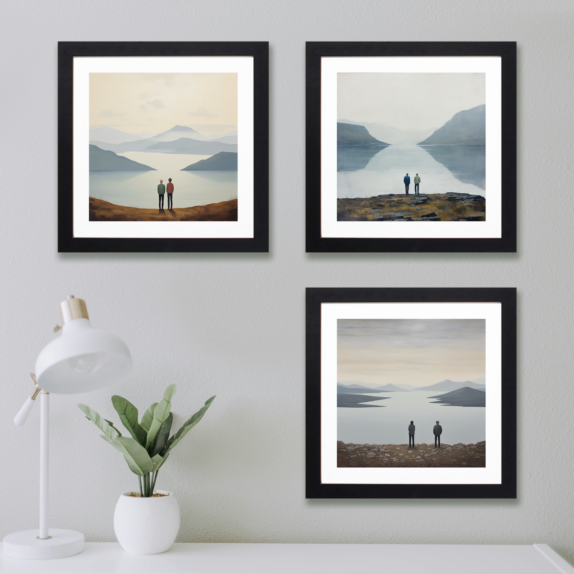 Main product image of Two hikers looking out on Loch Lomond