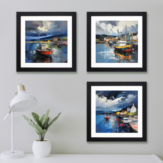 Main product image of Cromarty Harbour with a stormy sky