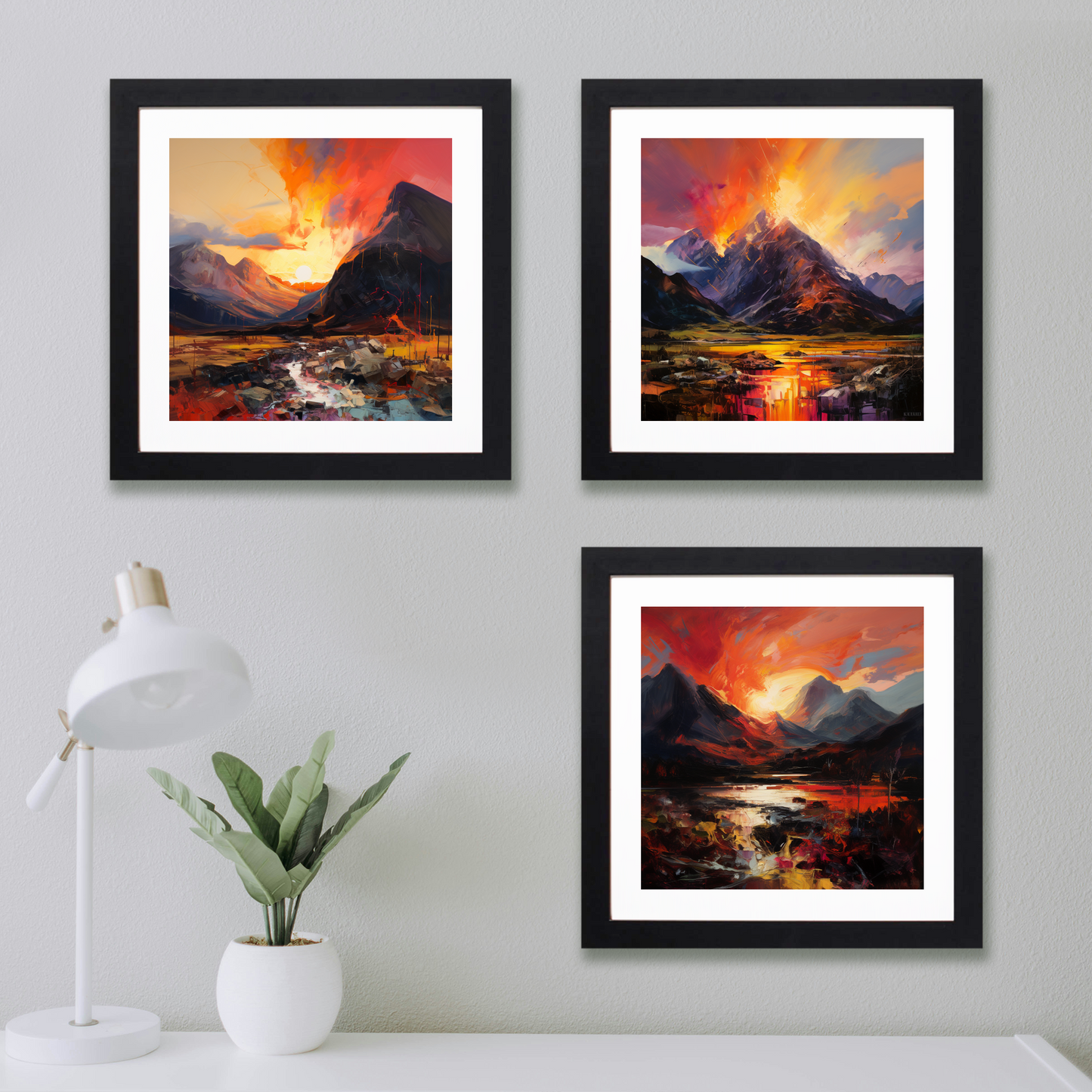 Main product image of Fiery sky over peaks in Glencoe