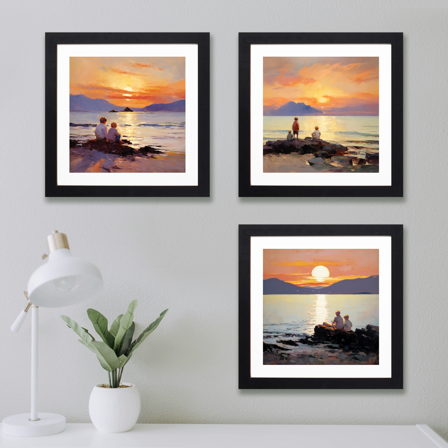 Main product image of Young explorers watching the sunset over the Isle of Arran from the peaceful Saltcoats Beach