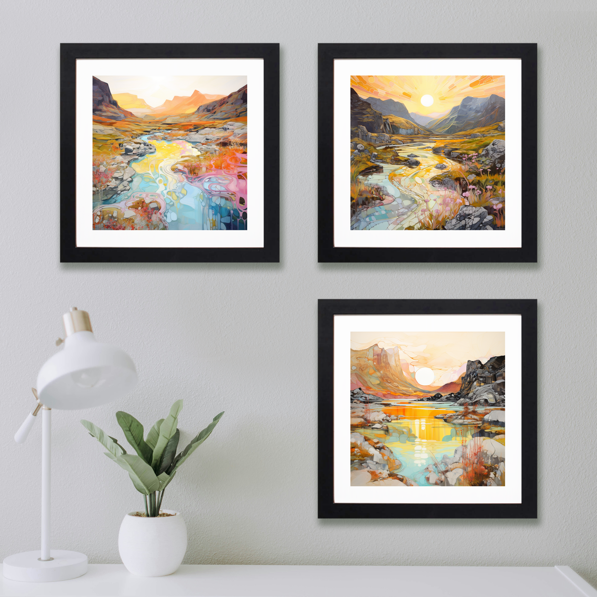 Main product image of Isle of Skye Fairy Pools at golden hour in summer