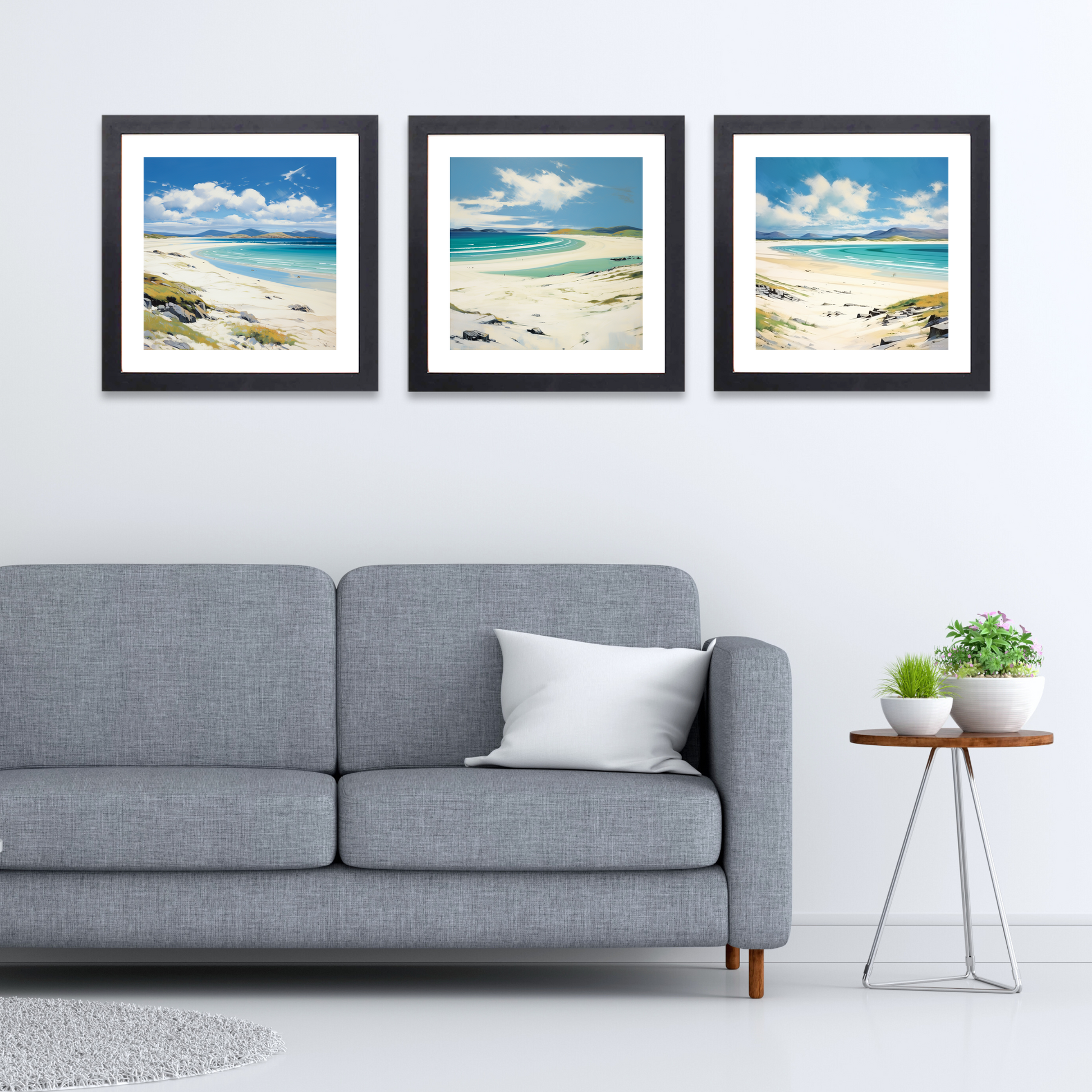 Black frame variant of Luskentyre Beach, Isle of Harris