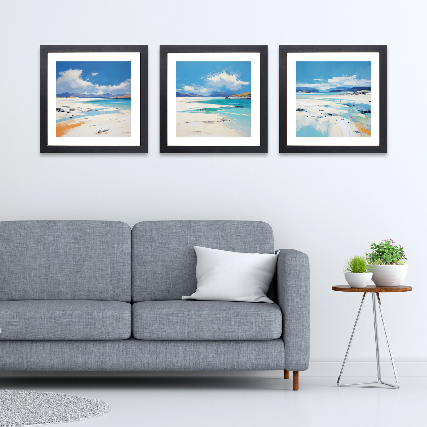 Black frame variant of Luskentyre Beach, Isle of Harris