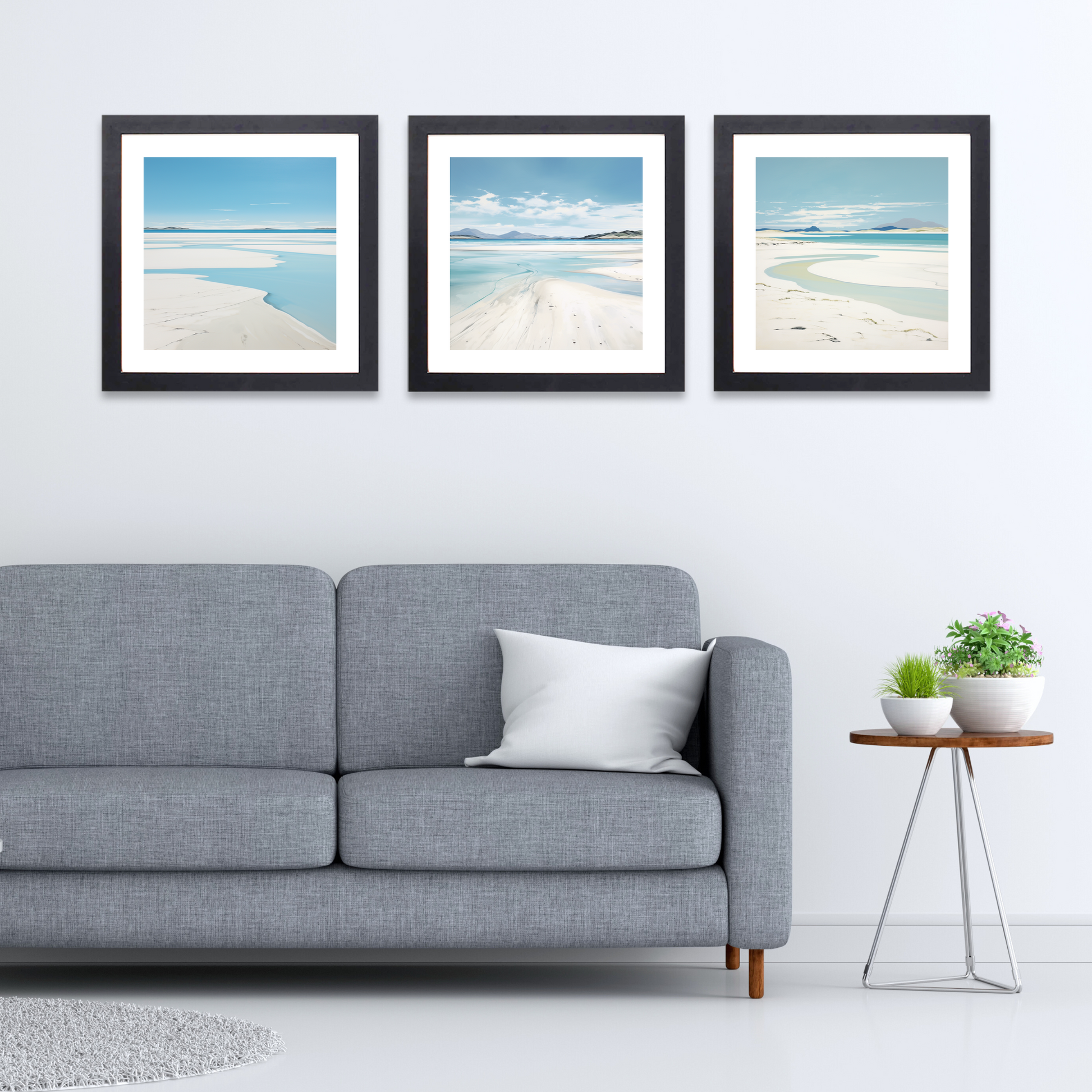 Black frame variant of Luskentyre Beach, Isle of Harris