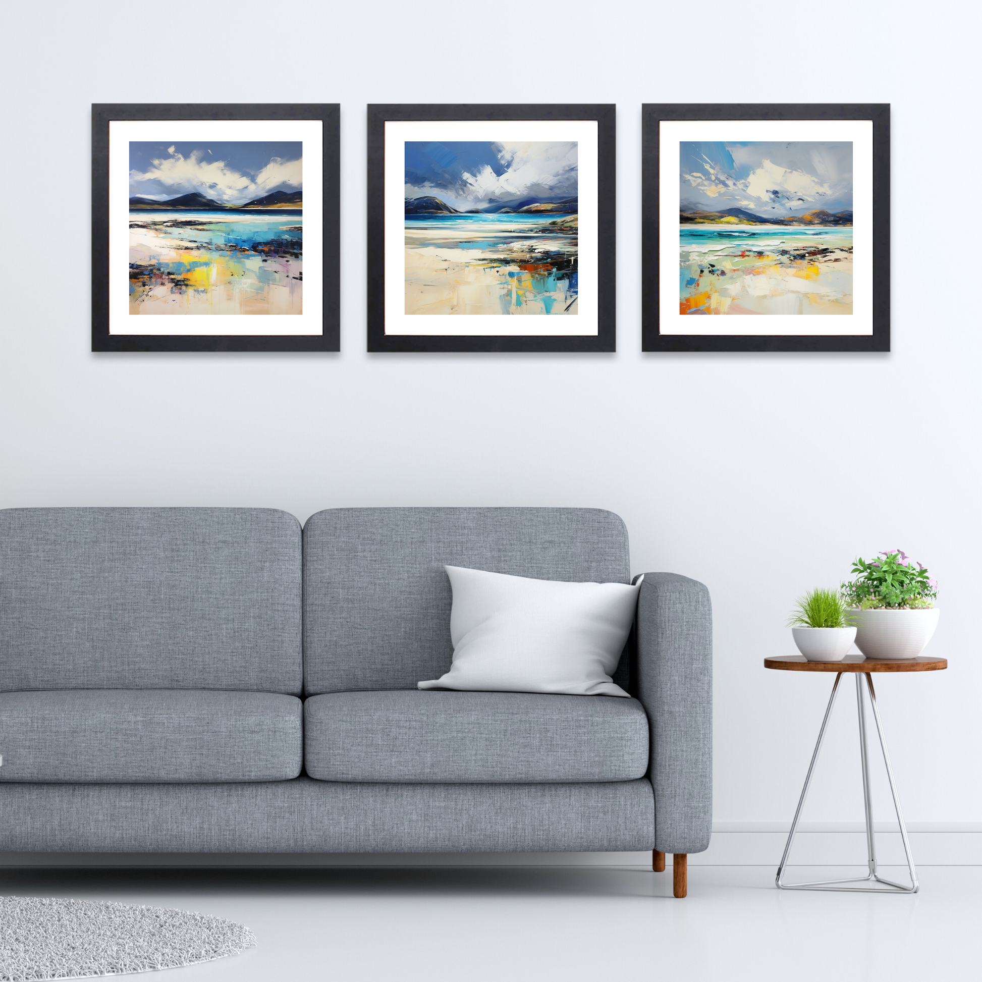 Black frame variant of Luskentyre Beach, Isle of Harris