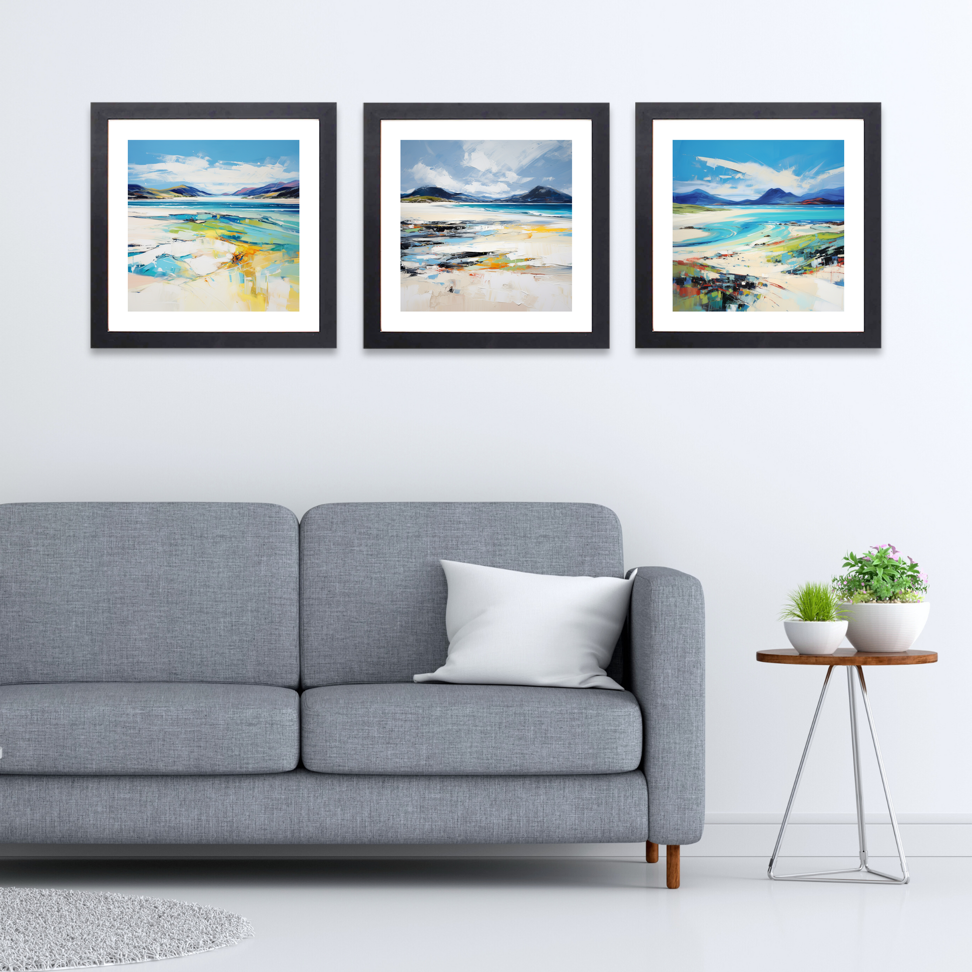 Black frame variant of Luskentyre Beach, Isle of Harris