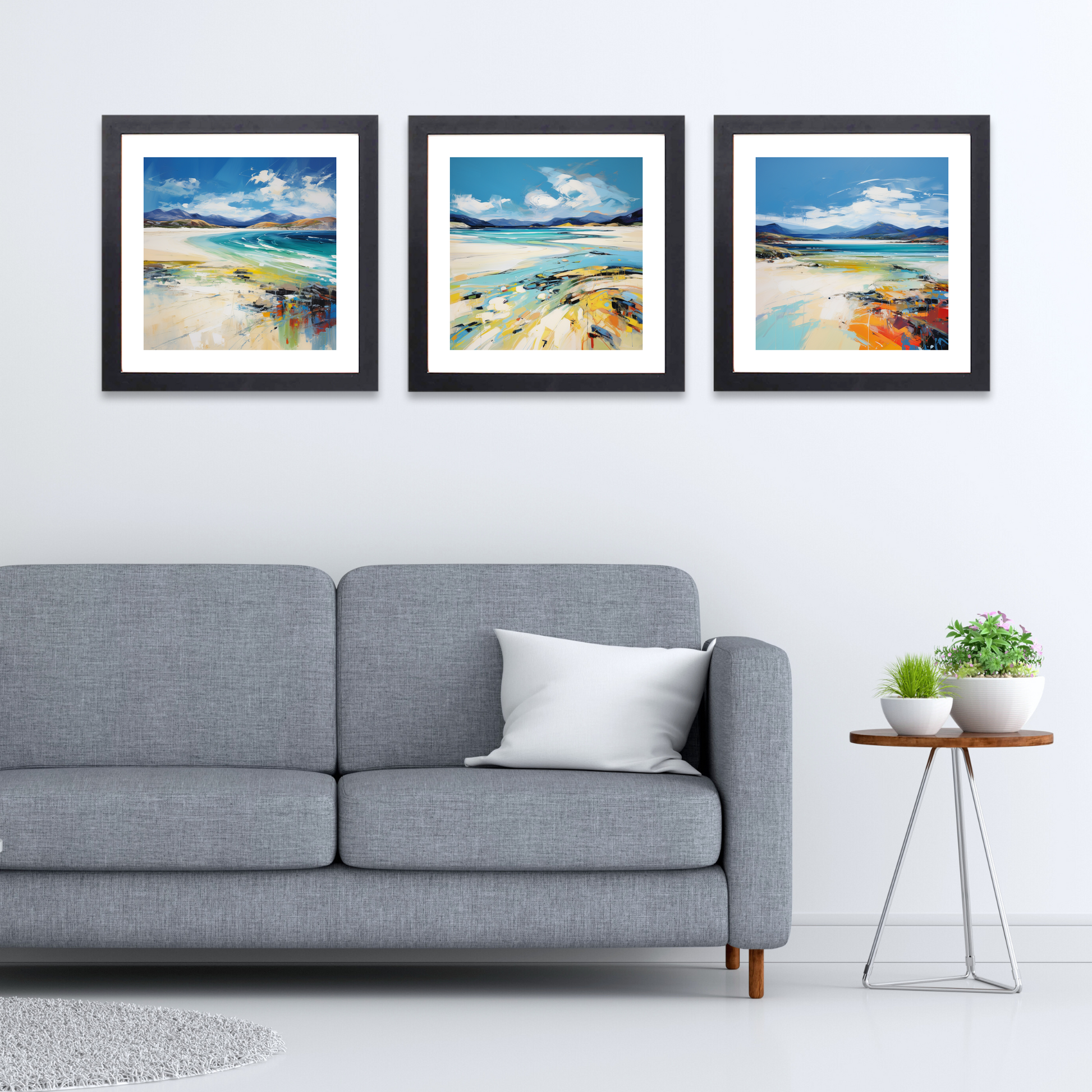 Black frame variant of Luskentyre Beach, Isle of Harris