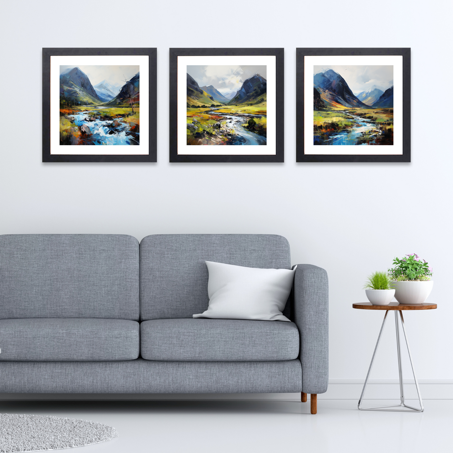 Black frame variant of Glen Coe, Highlands