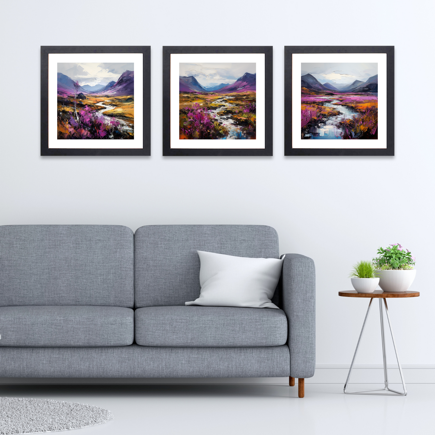 Black frame variant of Purple heather in Glencoe