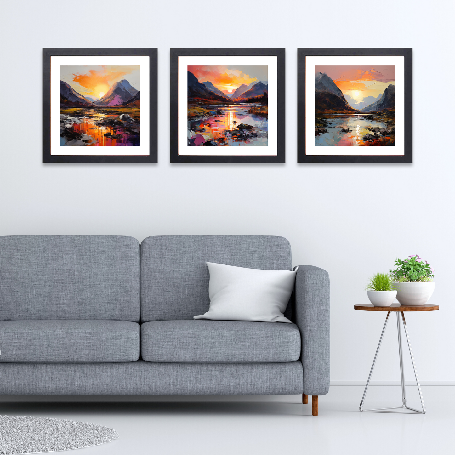 Black frame variant of Sunset glow in Glencoe