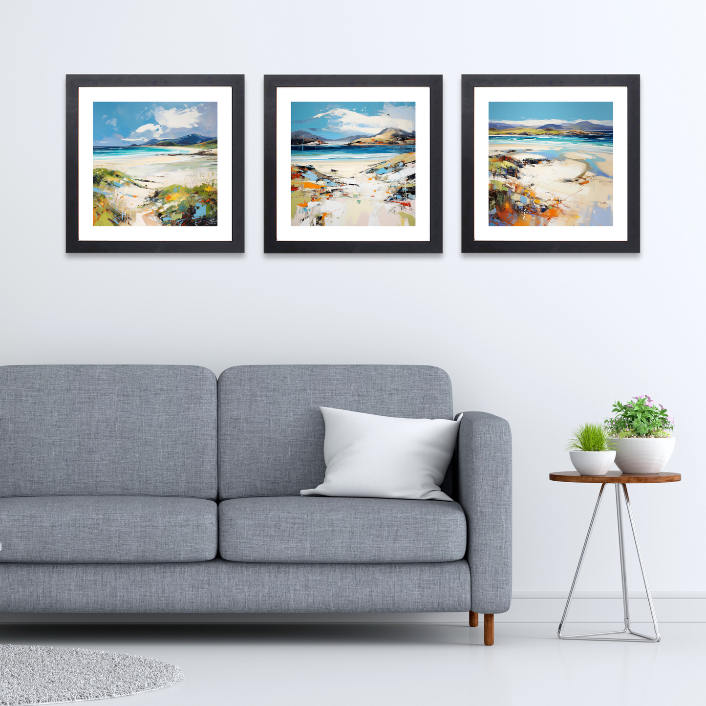 Black frame variant of Luskentyre Beach, Isle of Harris