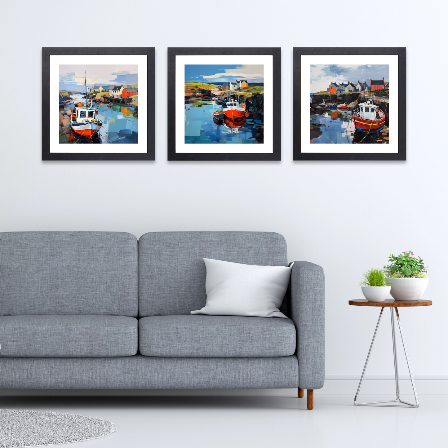 Black frame variant of Lybster Harbour, Caithness