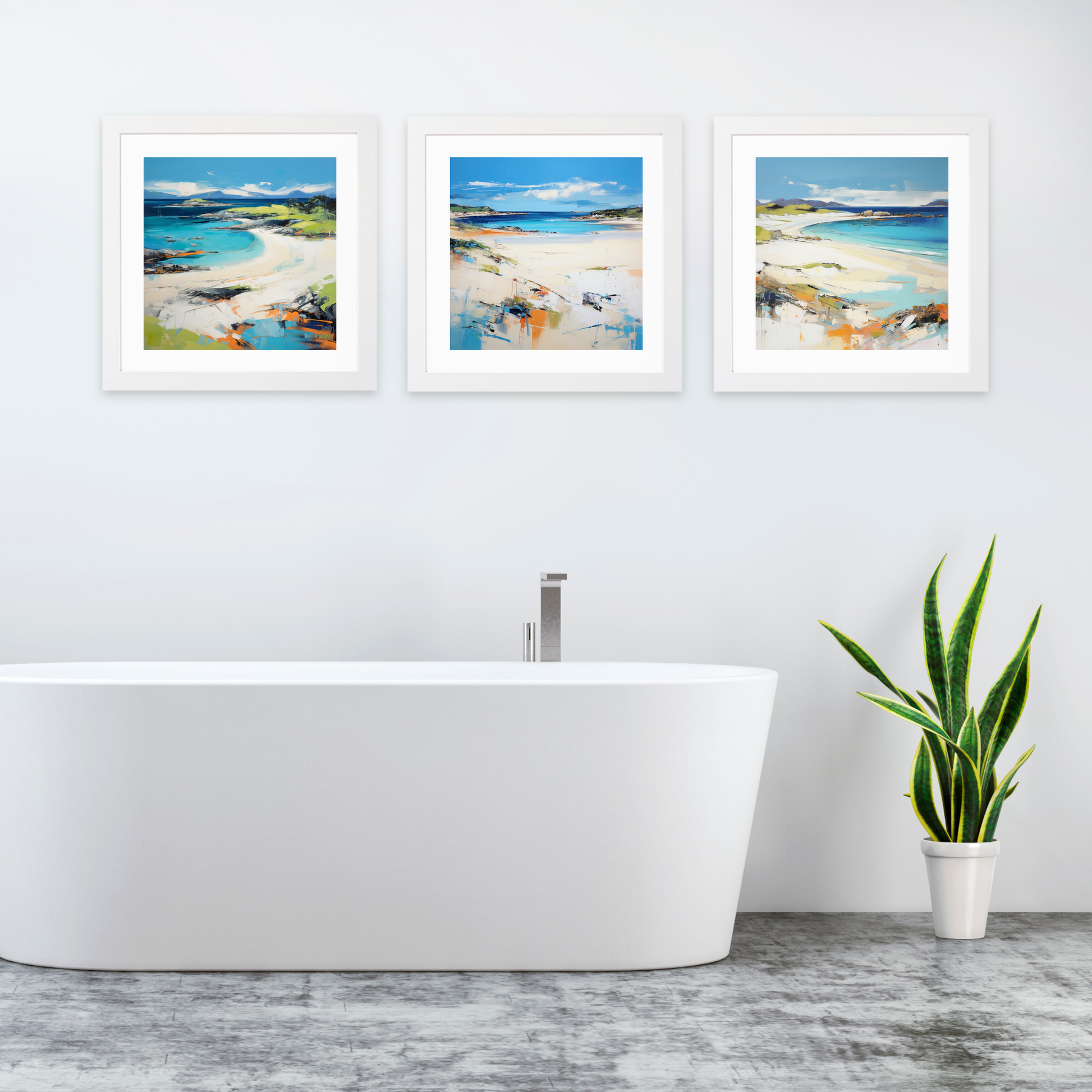 White frame variant of Camusdarach Beach, Arisaig