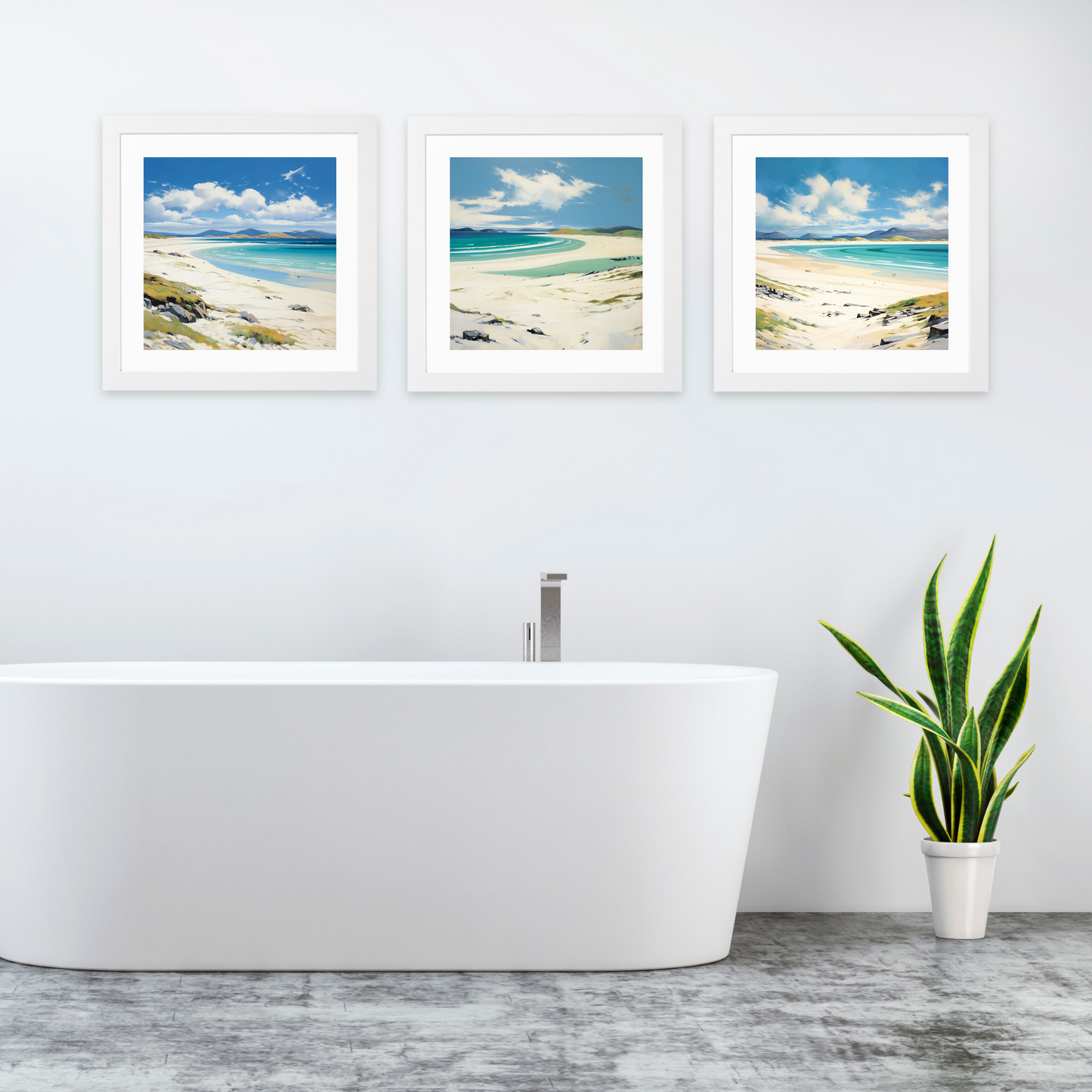 White frame variant of Luskentyre Beach, Isle of Harris