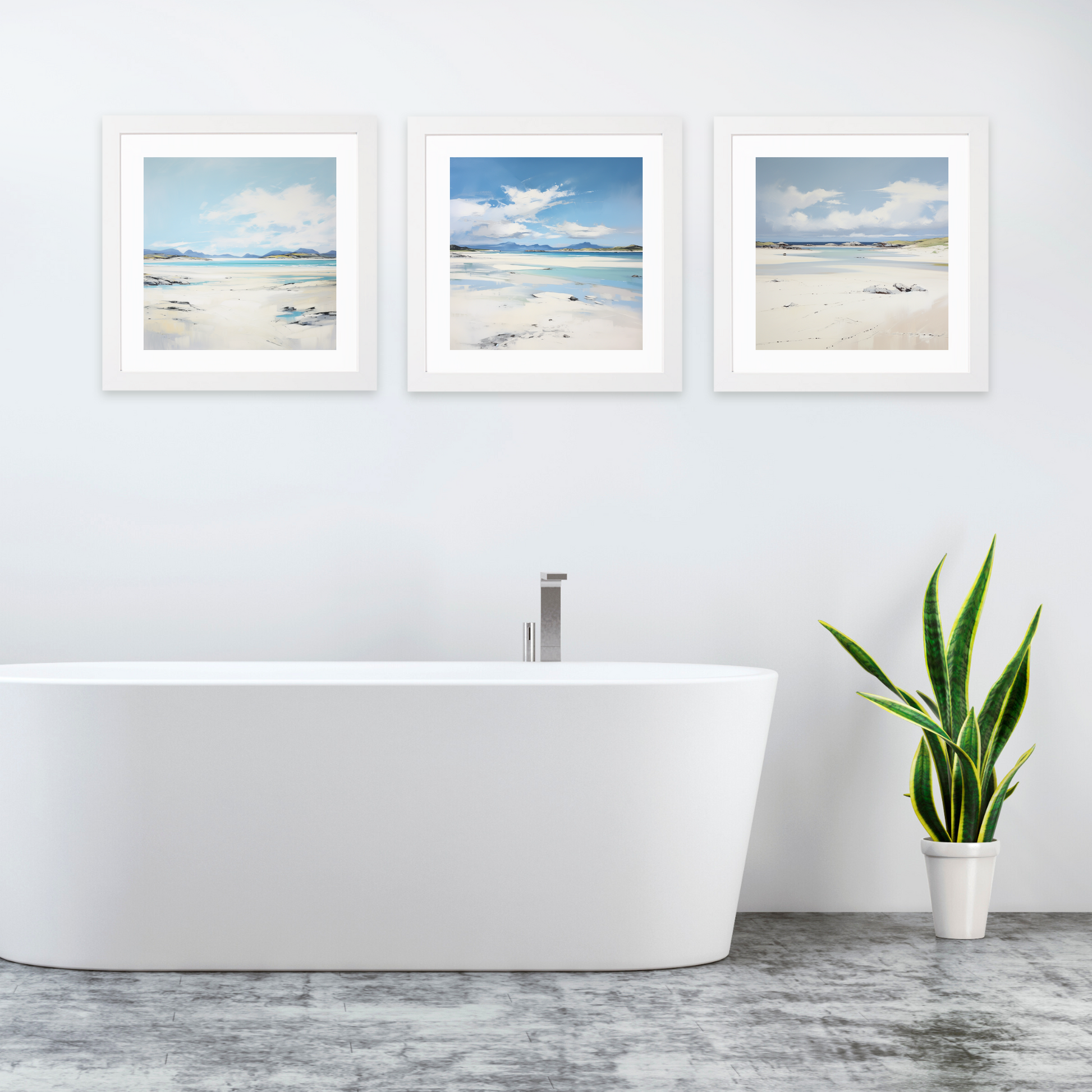 White frame variant of Camusdarach Beach, Arisaig