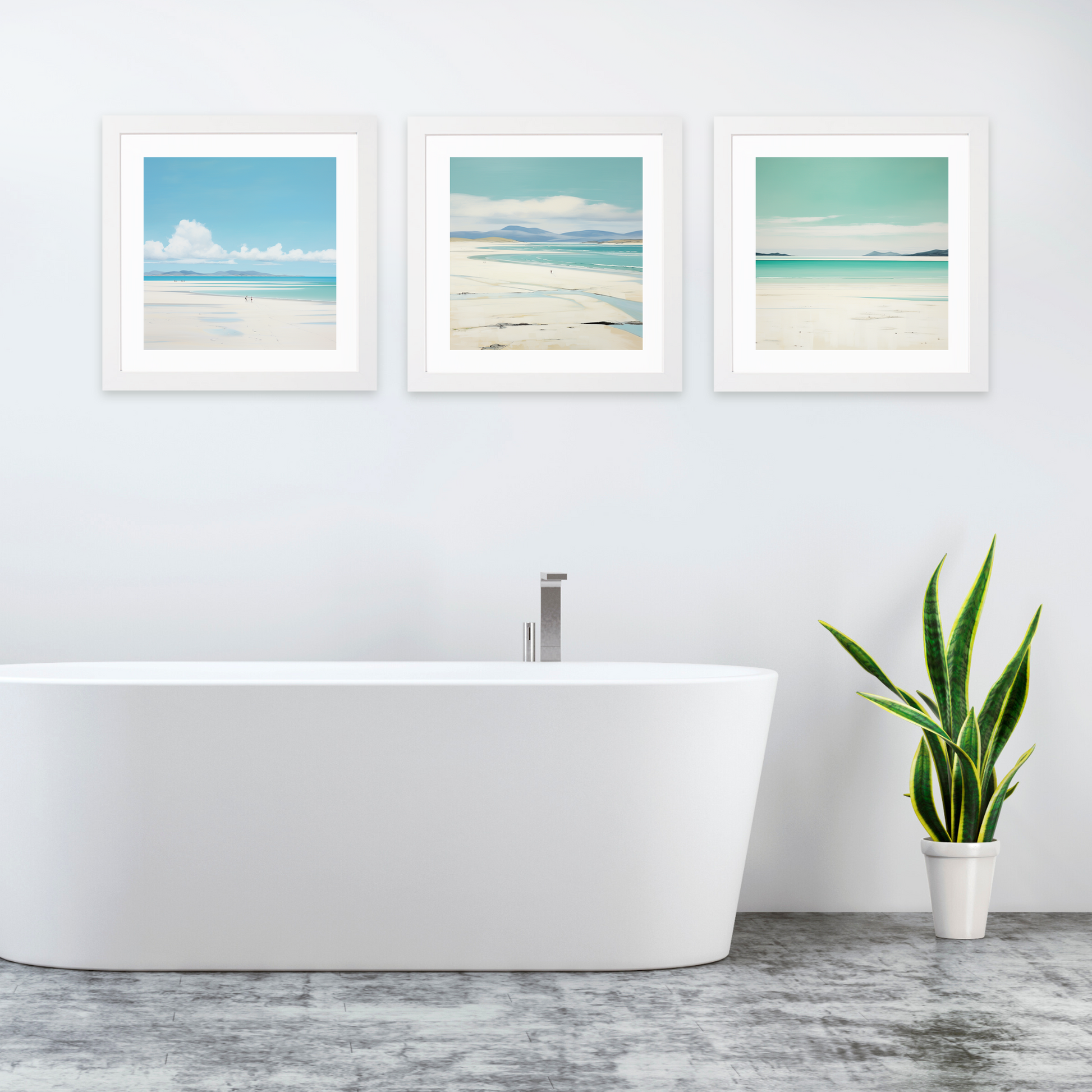 White frame variant of Luskentyre Beach, Isle of Harris