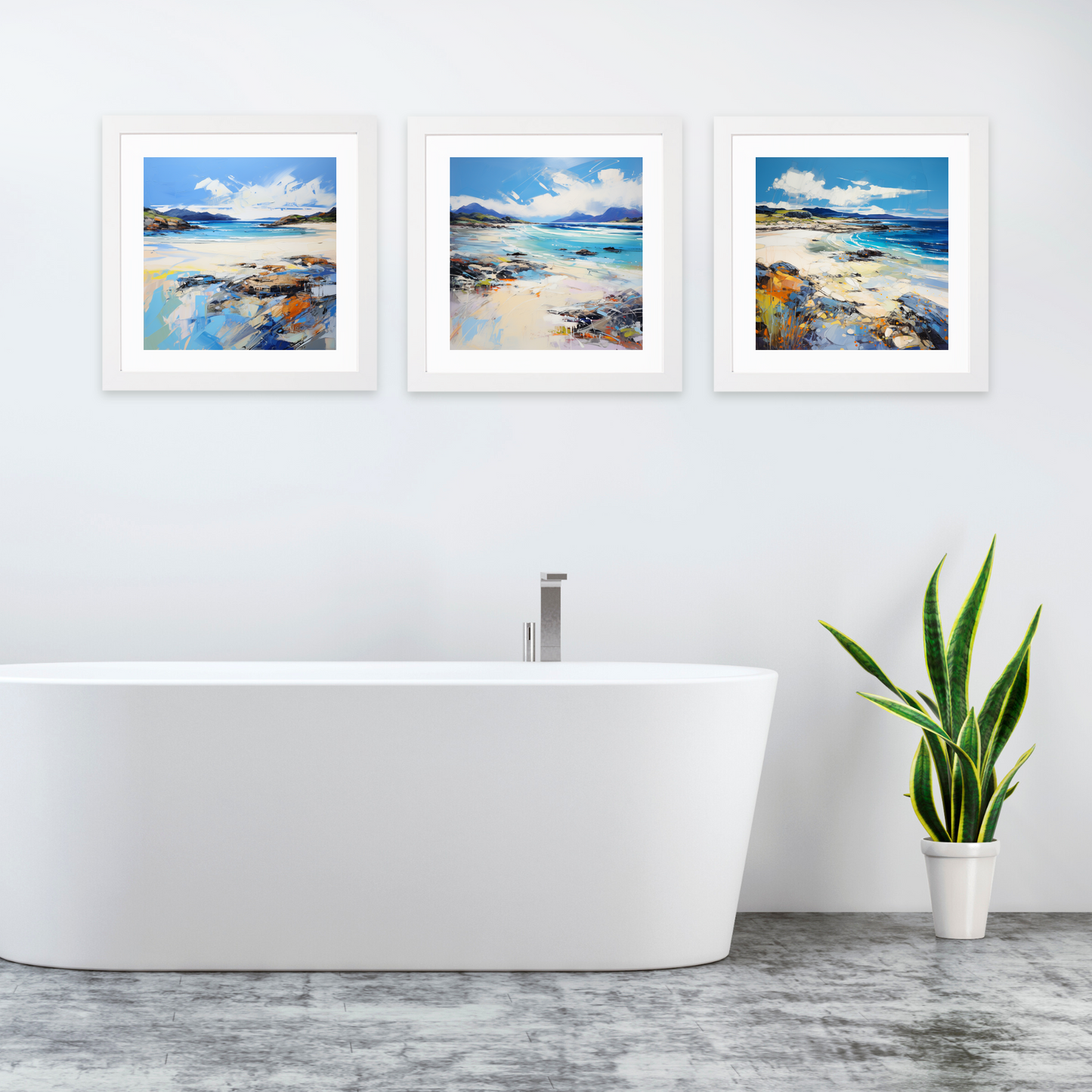 White frame variant of Camusdarach Beach, Arisaig