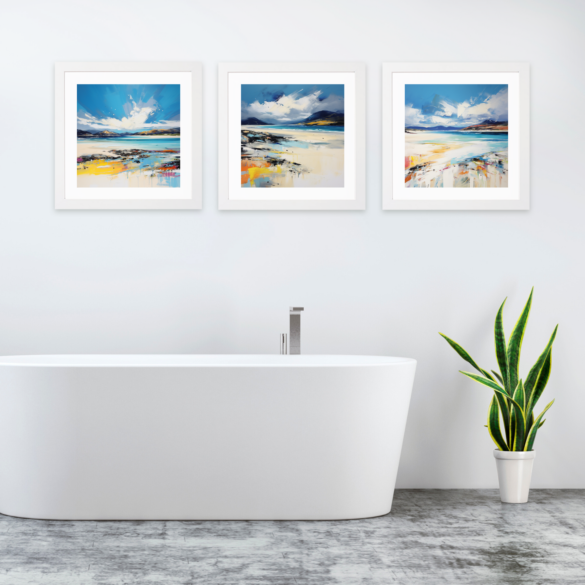 White frame variant of Luskentyre Beach, Isle of Harris