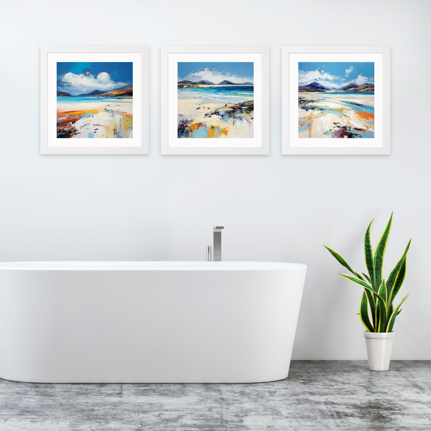 White frame variant of Luskentyre Beach, Isle of Harris