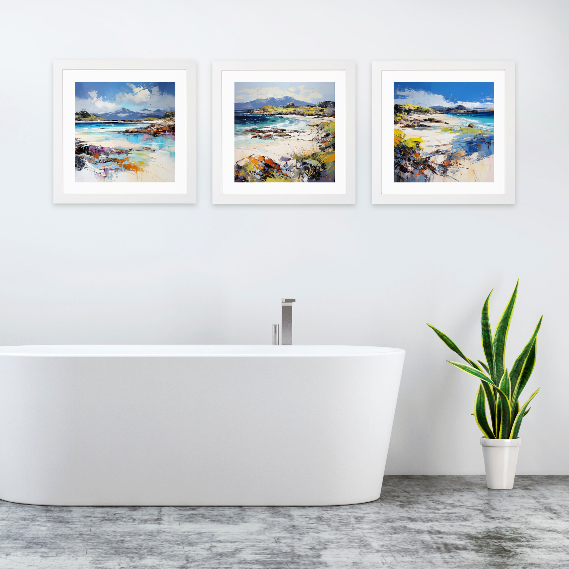 White frame variant of Camusdarach Beach, Arisaig