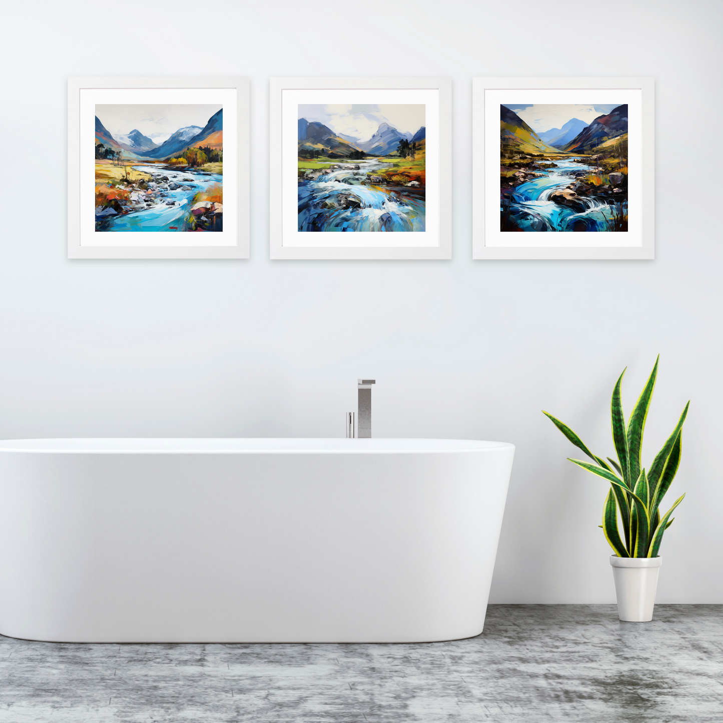 White frame variant of River Coe, Glencoe, Highlands