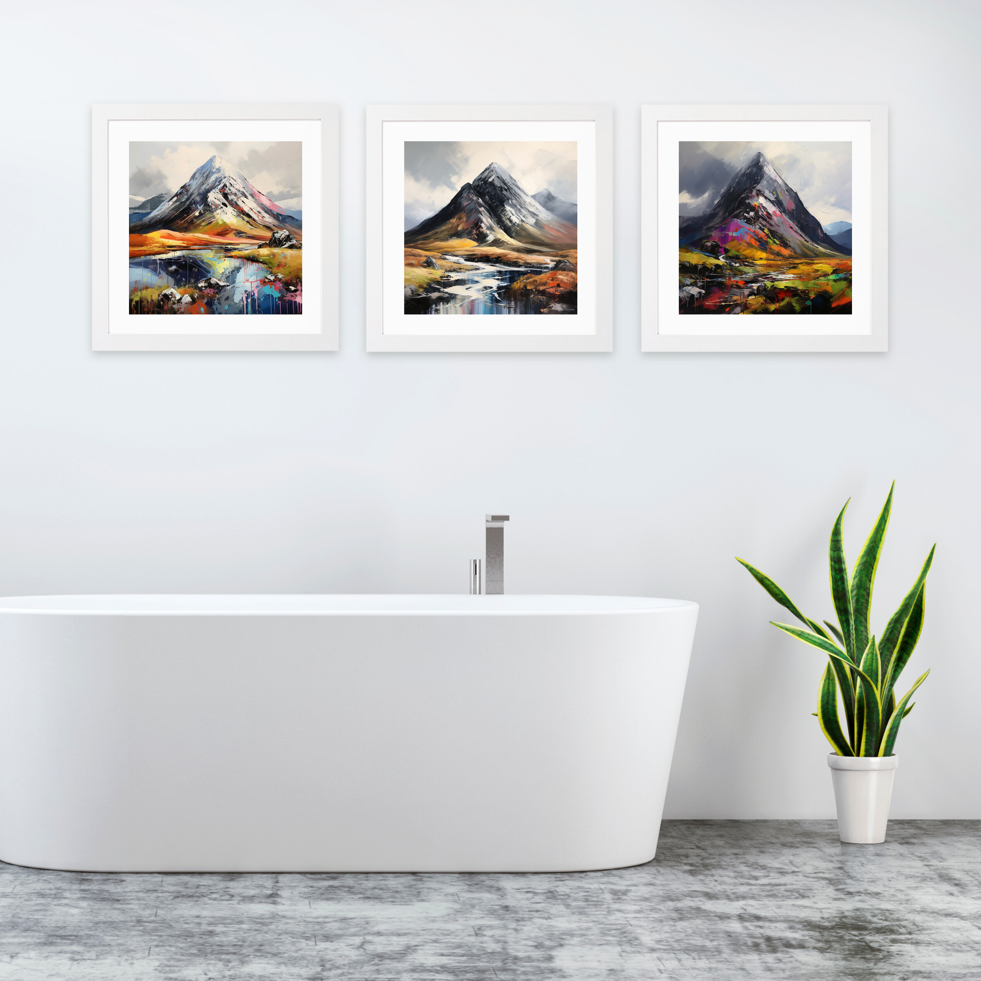 White frame variant of Stob Dubh (Buachaille Etive Beag)