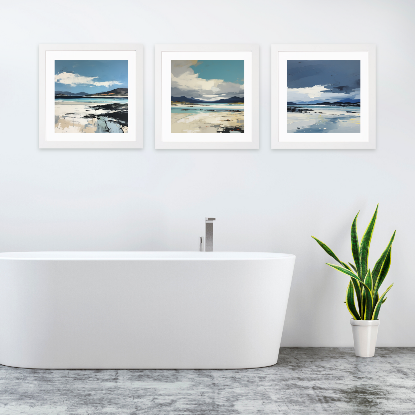 White frame variant of Luskentyre Sands on the Isle of Harris