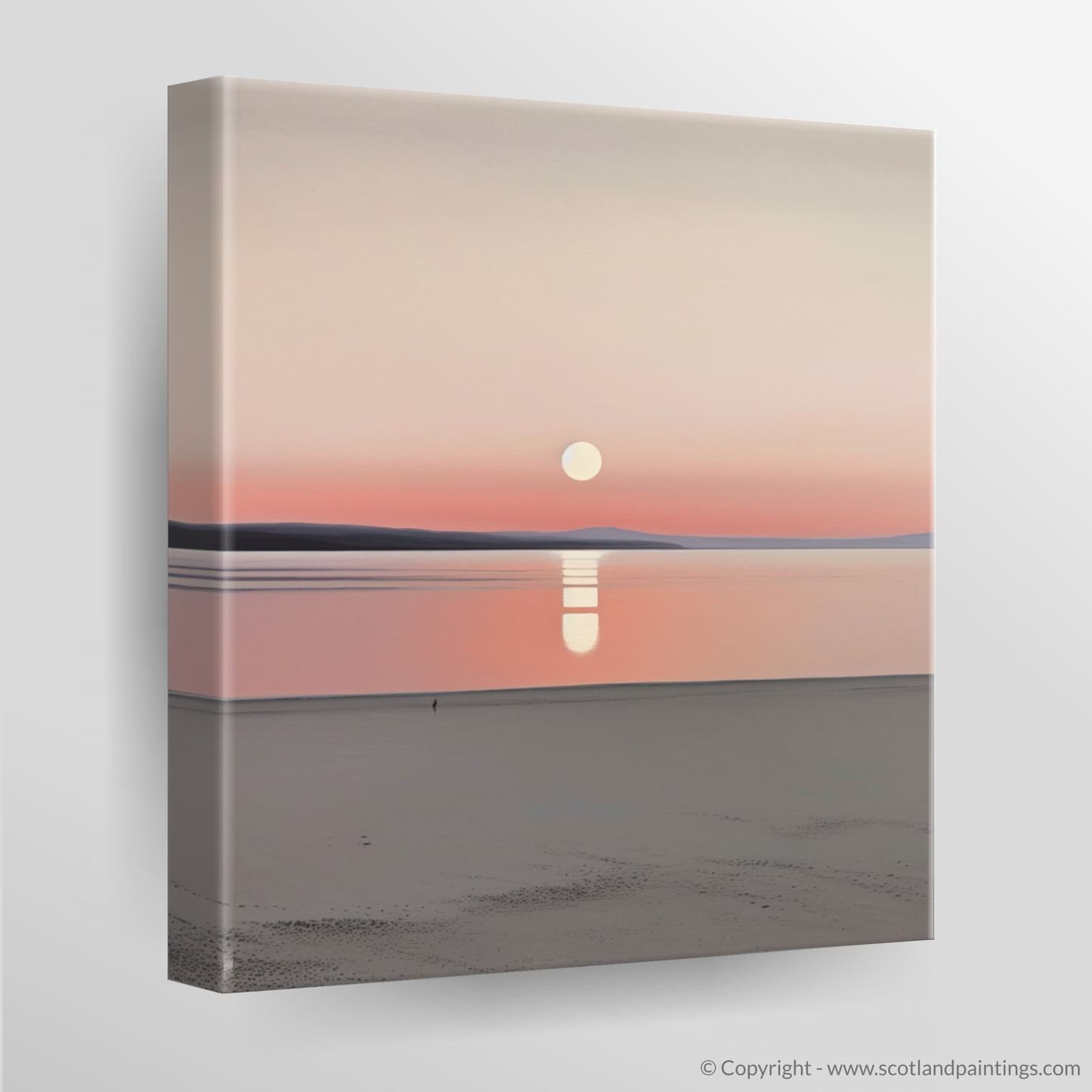 Nairn Beach Sunset Serenity: A Minimalist Masterpiece