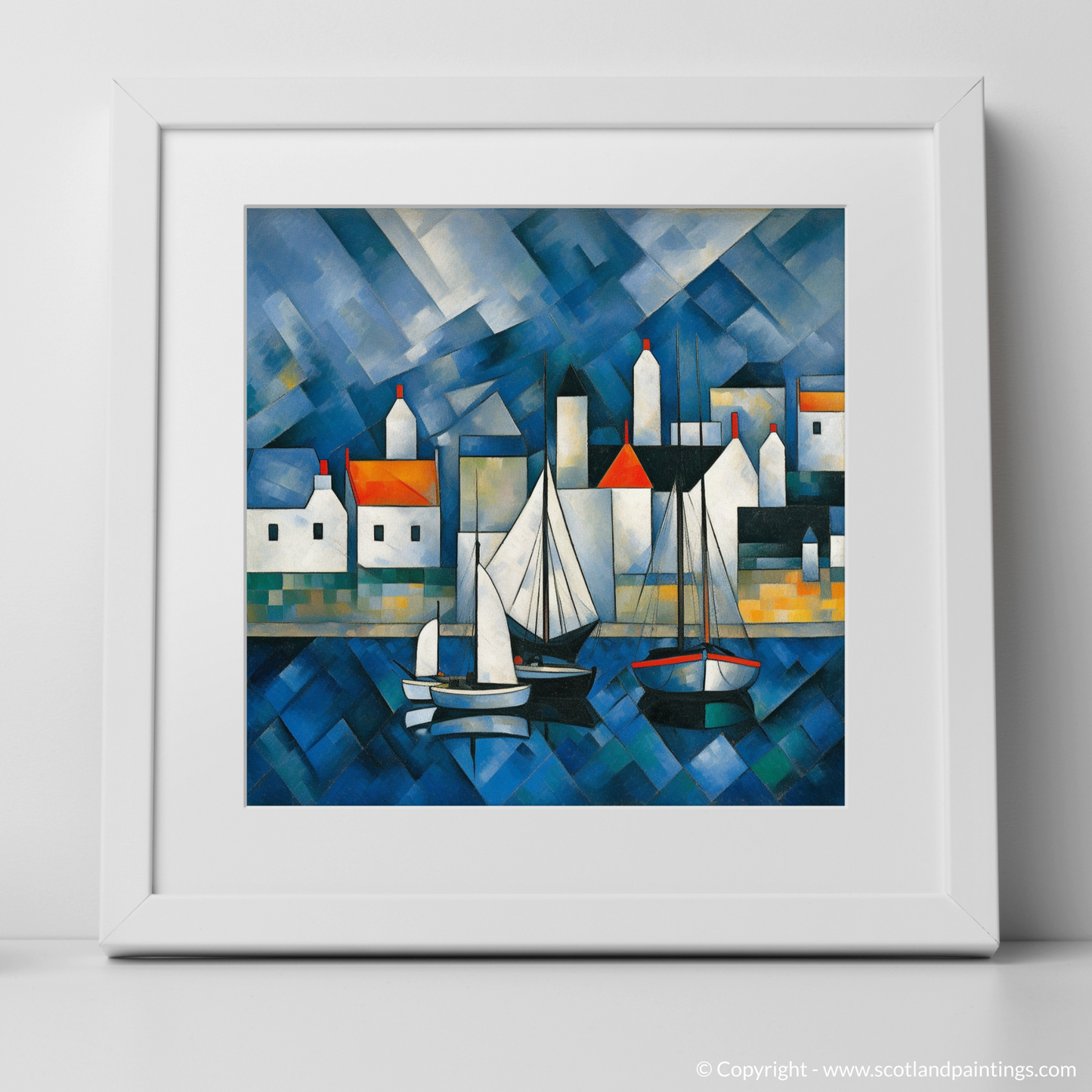 Stormy Elegance: An Abstract Tribute to Anstruther Harbour