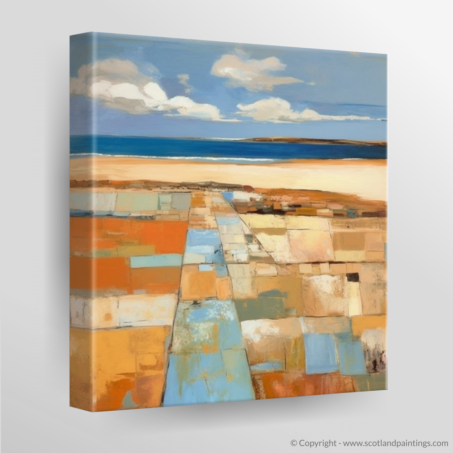 Scottish Shores Reimagined: An Abstract Impression of Gullane Beach