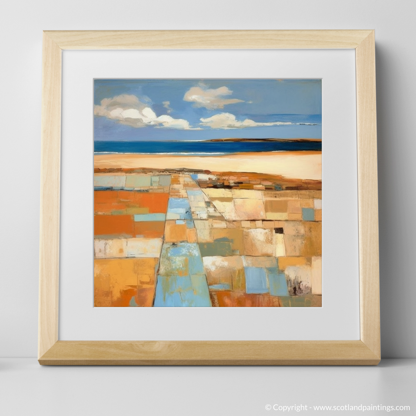 Scottish Shores Reimagined: An Abstract Impression of Gullane Beach