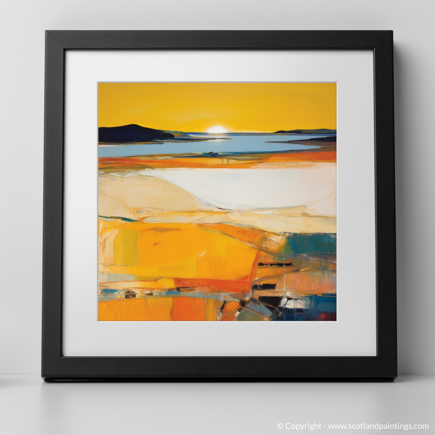 Golden Symphony: An Abstract Impressionist Ode to Traigh Mhor