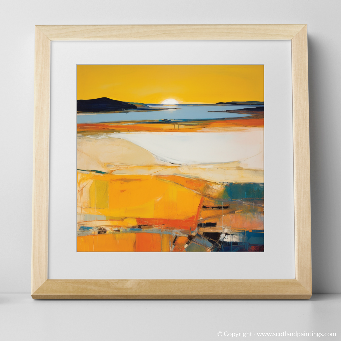 Golden Symphony: An Abstract Impressionist Ode to Traigh Mhor